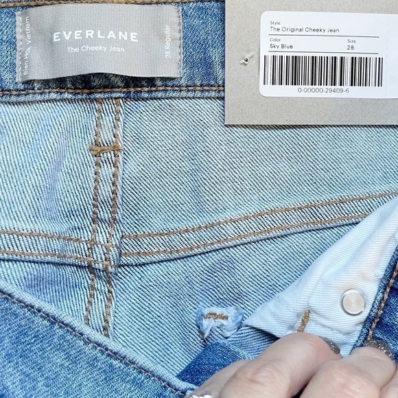 NWT EVERLANE Original Cheeky Jeans Sky Blue 28 - Picture 8 of 12